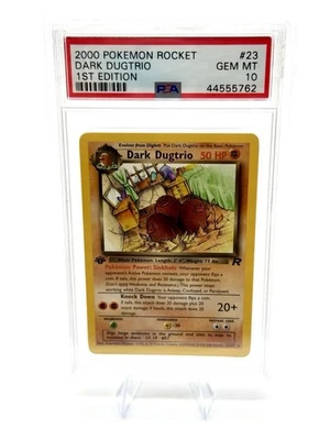 2000 Pokemon 1st Edition Rocket Dark Dugtrio Rare PSA 10 Gem Mint Team Rocket - Image 1 of 2