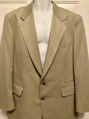 Vintage Men’s Norm Thompson 100% Blazer Jacket Beige Sz 44R Made in USA Classic - Image 1 of 4