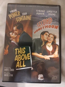 THIS ABOVE ALL- 1942/ SECOND HONEYMOON- 1937  (DVD, 2 FILM) TYRONE POWER - Picture 1 of 2