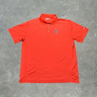 Nike Golf Cal State Fullerton Titans CSUF Polo Shirt Mens Size XL Orange Dri Fit - Image 1 of 4