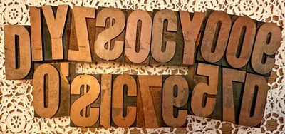 Antique Wood Type Letterpress Letters 2" CAPS Numbers Dollar Signs x 21 - Image 1 of 4