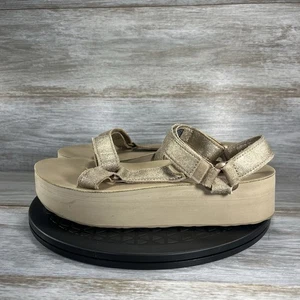 Teva Women’s Flatform Universal Leather Platform Sandals Size 10 - Picture 1 of 9
