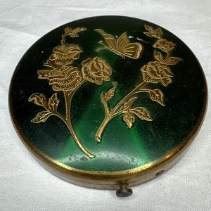 Dorset Fifth Ave Polvo de Latón Compacto Rosas Verdes Mariposa Belleza De Colección - Imagen 1 de 12