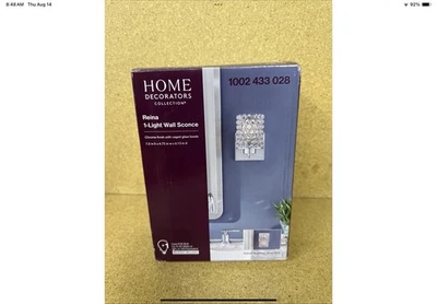 Home Decorators Collection 1-Light Chrome Wall Sconce 1002 433 028 - Reina - Image 1 of 3