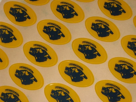 MICHIGAN WOLVERINE MAIZE Football Helmet Awards Decals FULL Size Qty (20) Cover