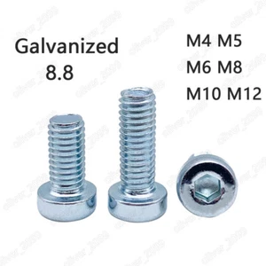 Galvanized 8.8 Hexagon Socket Head Cap Screws With Low Head M4 M5 M6 M8 M10 M12 - Picture 1 of 6