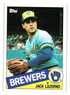 1985 Topps - #317 Jack Lazorko - Image 1 of 2