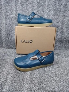 🥿 New Kalso Earth Shoes Faroe Lotus Blue Leather Sz 7.5 / EU 38 Mary Jane Vtg  - Picture 1 of 13