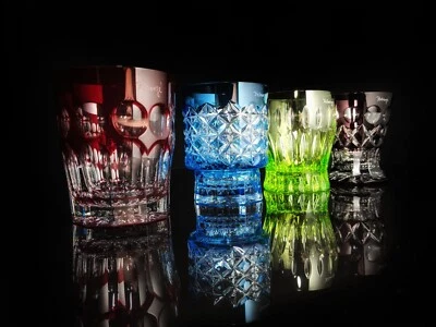 Gafas Fabergé Atelier de color cristal de la antigua moda 4 1/2" H x 3 7/8" W nuevas en caja Foto 1 de 4