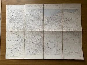 ANTICA CARTINA GEOGRAFICA PLANIMETRIA HARAR ETIOPIA MINISTERO DELLA GUERRA - Foto 1 di 5