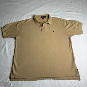 Polo Ralph Lauren Beige Tan Polo Shirt Men’s Size XL 100% Cotton - Picture 1 of 5