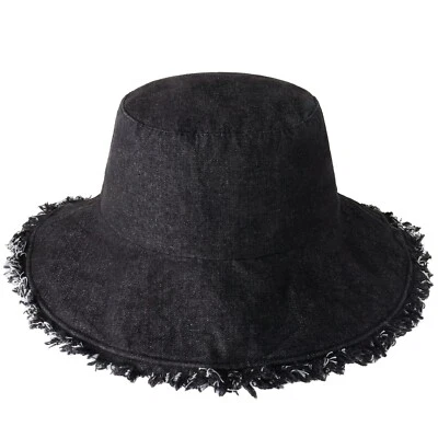 CHOK.LIDS Frayed Bucket Hats for Women Men Unisex Trendy Washed Cotton Floppy - Image 1 of 4