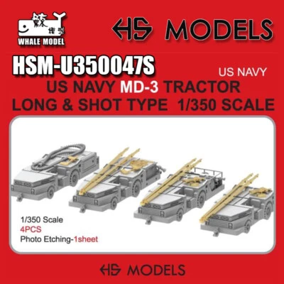 3D PRINTING PARTS HS Model U350047s American Navy MD-3 Deck Carrier Tractor 4PCs