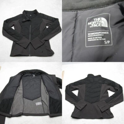 Женская куртка North Face Размер Small Черные Отверстия для пальцев Гибридная Производительность Pseudio Moto - Изображение 1 из 4