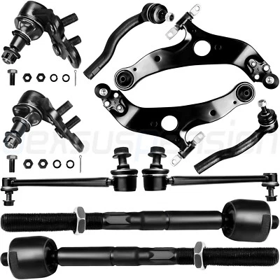 10x For 2004-10 Toyota Sienna Front Lower Control Arm Ball Joint Tie Rod End Kit - Image 1 of 4