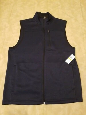NEW! Izod Blue Black Polyester Full Zip Sleeveless Vest Jacket Womens S/P $60 - Image 1 of 4