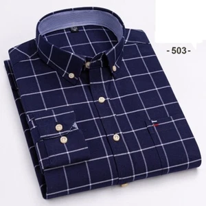 Mens Oxford Shirts Formal Business Long Sleeves Cotton Casual Dress Shirts Tops - Imagen 1 de 18