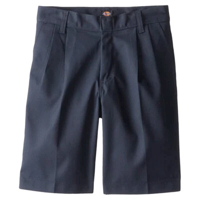 Dickies Boys Pleated Navy Shorts 57562-NVY  School Uniform Sizes 16 to 20 - Image 1 of 2
