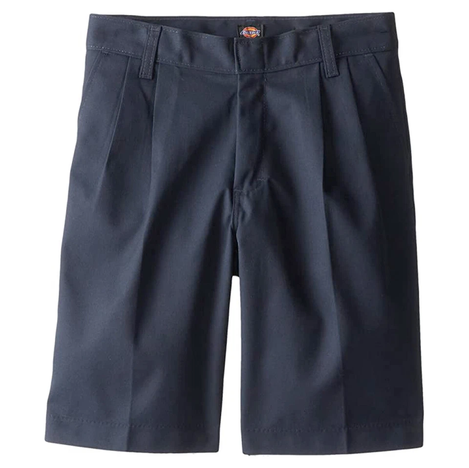 Pantalones Cortos Dickies Niños Plisados Azul Marino 57562-NVY Uniforme Escolar Tallas 16 a 20 Foto 1 de 2
