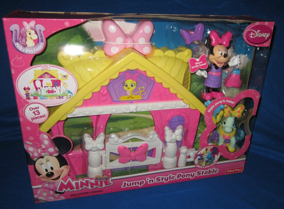 Disney Minnie Jump N Style Pony Stable 13 Pcs BJP02 2014