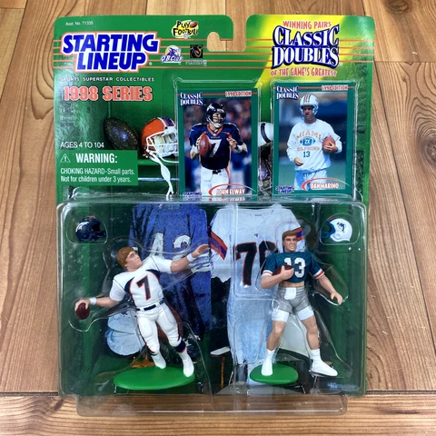 Starting Lineup 1998 Classic Doubles NFL John Elway Dan Marino Action Figures Cover