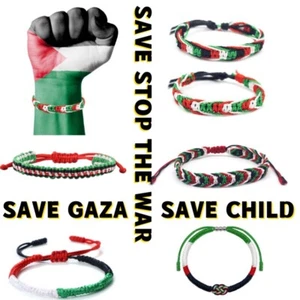 Palestine Bracelet Uae Bracelet Country Handmade Friendship Saving Gaza & Child - Picture 1 of 21