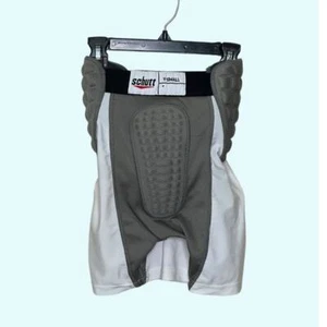 Schutt white gray padded sports shorts size youth small - Picture 1 of 6
