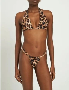 Miaou Bali Leopard Bikini Set Swimming Two Piece Swimsuits Swimwear Beach Suit - Picture 1 of 6