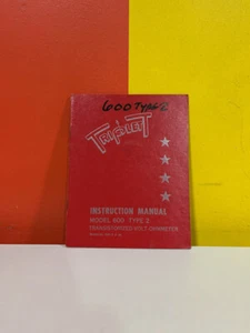 Triplett Model 600 Type 2 Transistorized Volt-Ohmmeter Instruction Manual - Picture 1 of 2