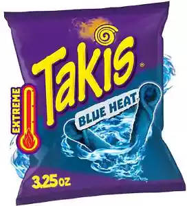 Takis Blue Heat Hot Chili Pepper Rolled Tortilla Chips, 3.25 oz (20 Pack) - Picture 1 of 2