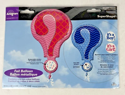 XL 28" Género Revelación Signo de Interrogación Super Forma Mylar Lámina Globo Decoración Foto 1 de 4