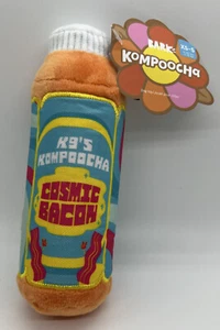 BarkBox Peace And Fluff Kompoocha Cosmic Bacon Squeak Crinkle Fluff Dog Toy XS S - Picture 1 of 4