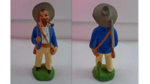 SANTON CARBONEL MARIUS HOMME A LA PIPE ET FUSIL 6 CM - Foto 1 di 2