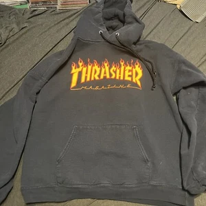 Thrasher Skateboarding Magazine Hoodie Sweatshirt Flame Logo Size Medium Bones - Picture 1 of 3