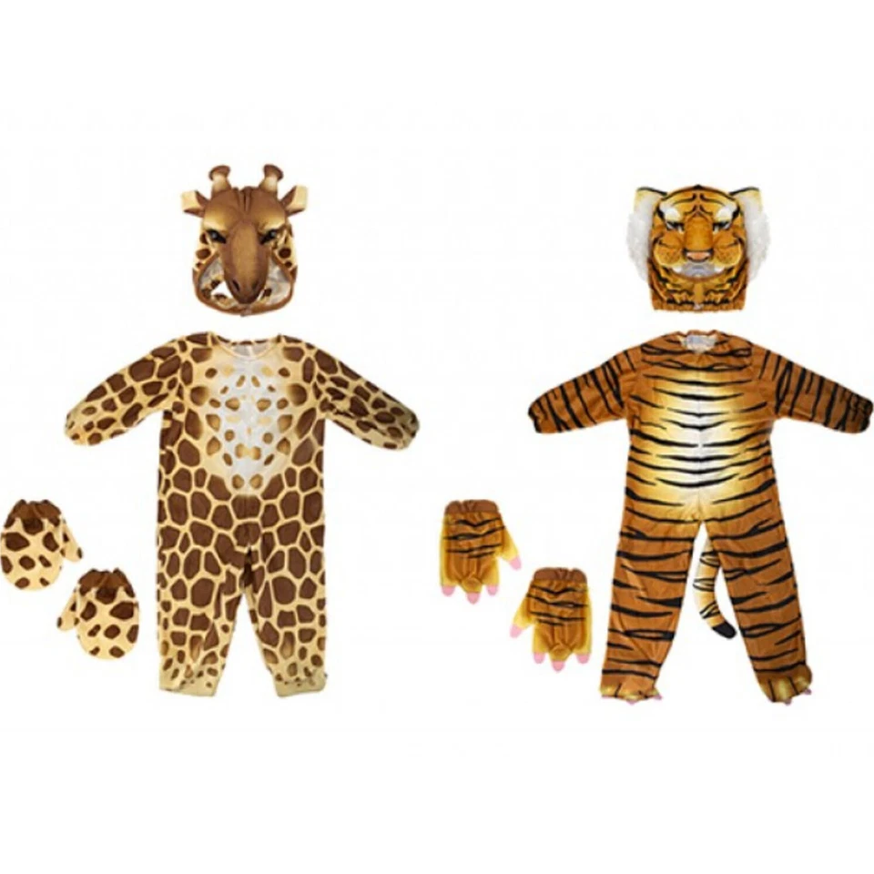 Children's Tiger Costume Kids Halloween Animal Fancy Dress Book Week Day Outfit - Image 1 of 4