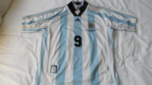 1998 World Cup Argentina National Team Home Shirt Jersey No.9 Batistuta Size XL - Picture 1 of 13