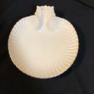 Lenox Shell Candy Nut Soap Dish Ring Holder Ashtray Gold Edge 5.25” - Picture 1 of 8