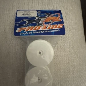 VINTAGE PROLINE VELOCITY REAR WHITE WIDE WHEELS ASSOCIATED B4 2667-04-  (Pins) - Picture 1 of 2