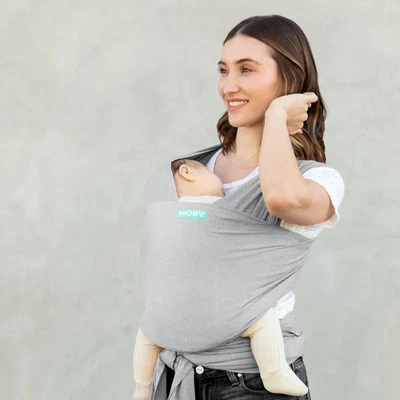 MOBY Envolvente Clásico PORTABEBÉS para Recién Nacidos (8 Lbs a 33 Lbs) - GRIS Foto 1 de 4