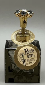 Vintage Irice Japan Hand Cut Spray Perfume Bottle Smokey Topaz w/Rhinestones 3" - Picture 1 of 8
