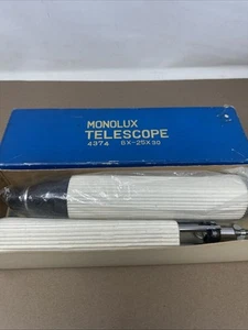 Vintage Monolux Zoom Telescope #4374 Circa 1960s 8-25x Power 30mm Zoom - Picture 1 of 6