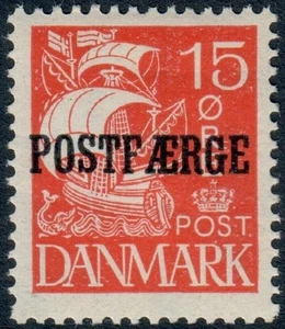 DINAMARCA. 1927. #Q12. Correo de paquete. 15 Øre, rojo, Caravelle. MNH (PK2688) - Imagen 1 de 2