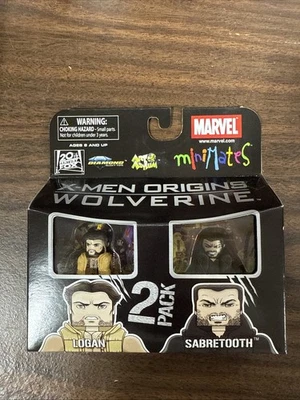 MINIMATES X-MEN 原装 LOGAN (WOLVERINE) & SABRETOOTH MARVEL H11 #2 — 第 1/2 张图片
