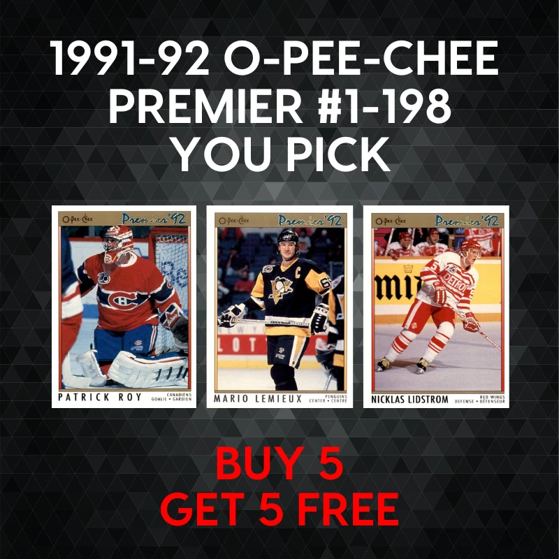 1991-92 O-Pee-Chee Premier Hockey #1-198 - YOU PICK - Complete Your Set - Image 1 of 1