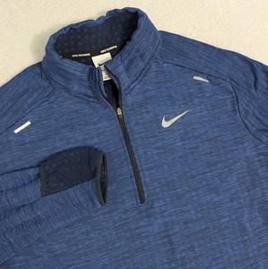 Nike Running Therma Fit Element Repel 1/4 Zip Athletic Blue Men's L DM1171-451 - Picture 1 of 9