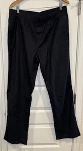 Prana Hemp Pants XL Black Pull On Stretch Comfort - Picture 1 of 15