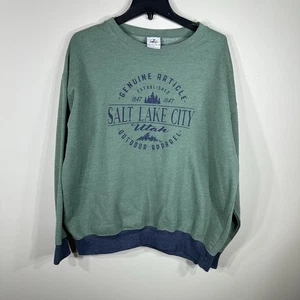 Prairie Mountain Pullover Mens XL Large Green Sweatshirt Salt Lake City Utah - Picture 1 of 7