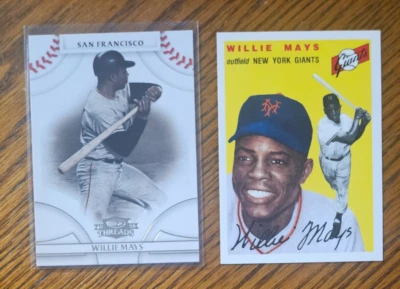 Willie Mays -1994 Archives 1954 No.90 +2008 Donruss Threads No.42 - SF Giants - Image 1 of 2