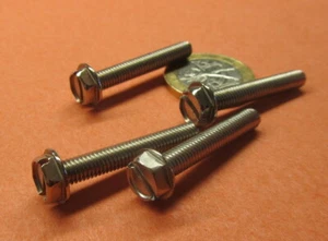 Bullone scanalato testa rondella esagonale inox 18-8 viti macchina 10-32 x 1 1/2", 75 pz - Foto 1 di 12