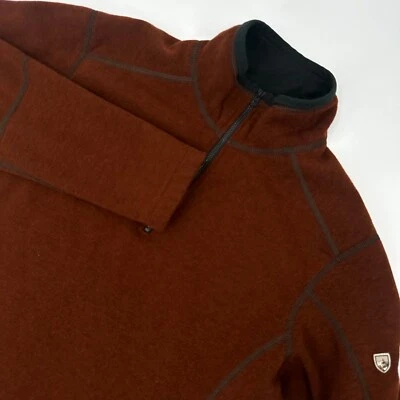 Suéter Kuhl Revel Para Hombre M Naranja Polar Nacido en las Montañas 1/4 Cremallera Pullover Foto 1 de 4